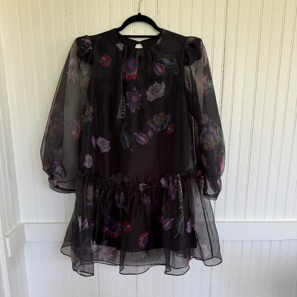 Cynthia Rowley Grace Printed Organza Mini Dress XS